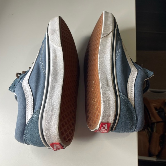 Vans Mens Old Skool Denim Blue Low Canvas Skate Shoes Sneakers Size 7 ladies - Picture 5 of 7